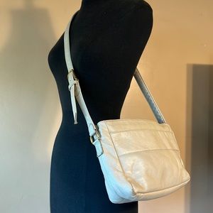 SAS Ivory Beige Full Leather Crossbody Bag  🇺🇸Made In The USA🇺🇸